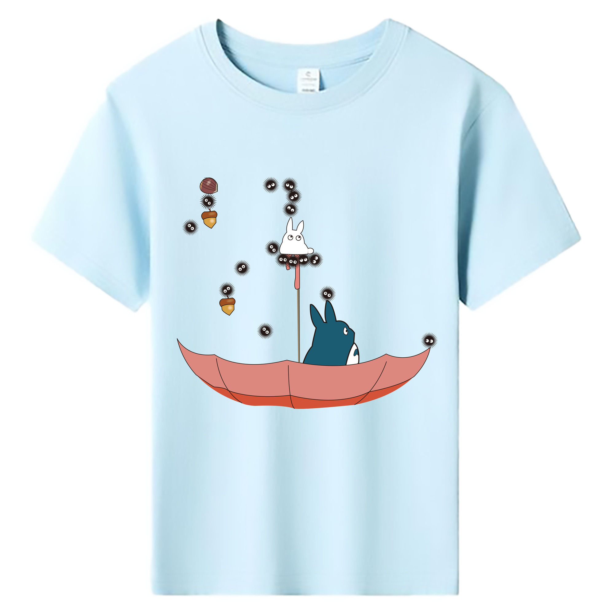 （画像用） となりのトトロ 草壁メイ 草壁サツキ My Neighbor Totoro Satsuki Kusakabe Mei Kusakabe 綿100％キッズTシャツ（フロントプリント）